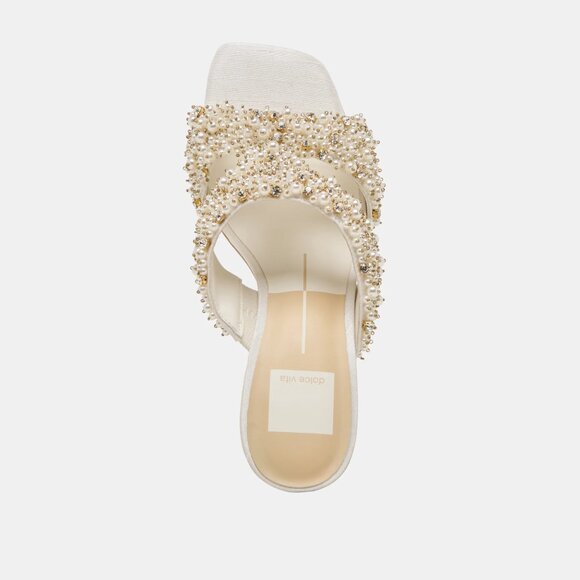 .NEW DOLCE VITA Gitel Rhinestone Heels in ivory for women 1025 3m7 - Picture 12 of 12